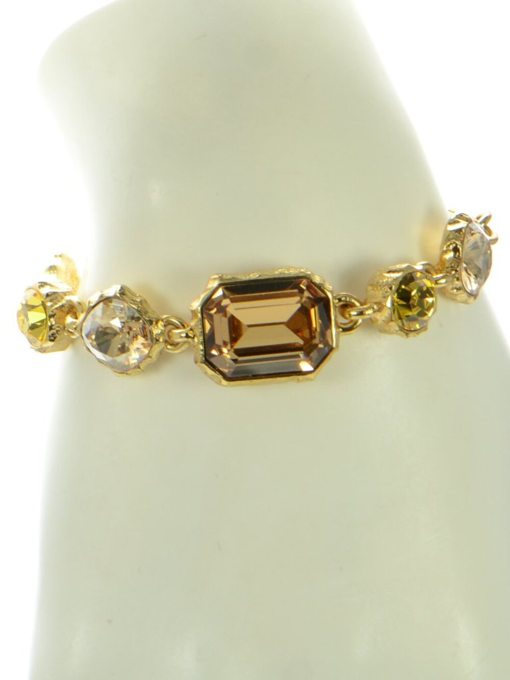 Oscar De La Renta Gold-tone Crystal Bracelet